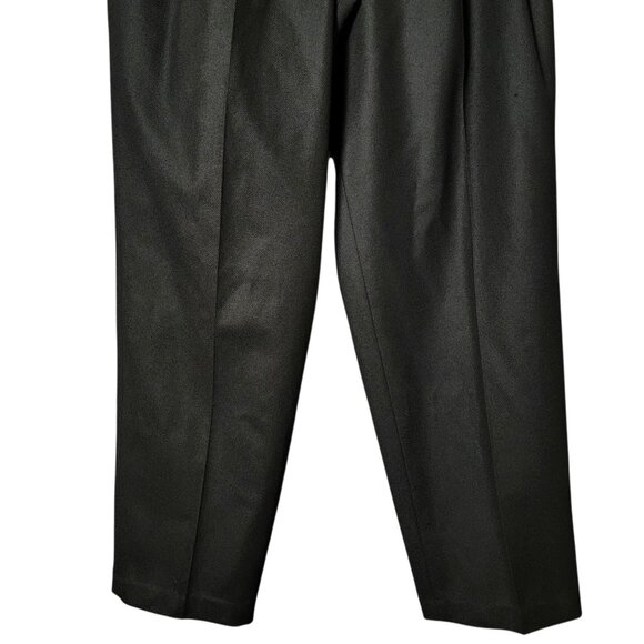 Sag Harbor Petite Womens Black Wool Pleated Business Casual Work Pants 10P - Picture 3 of 9